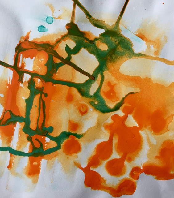 Art thérapie, peinture, atelier peinture, coulure