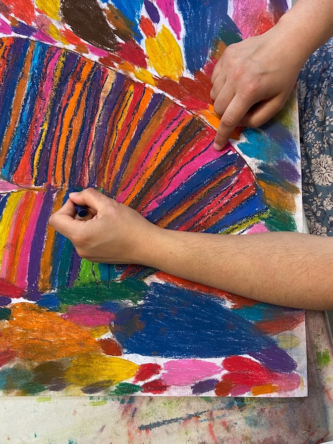 Art thérapie, pastels secs, atelier dessin, atelier peinture